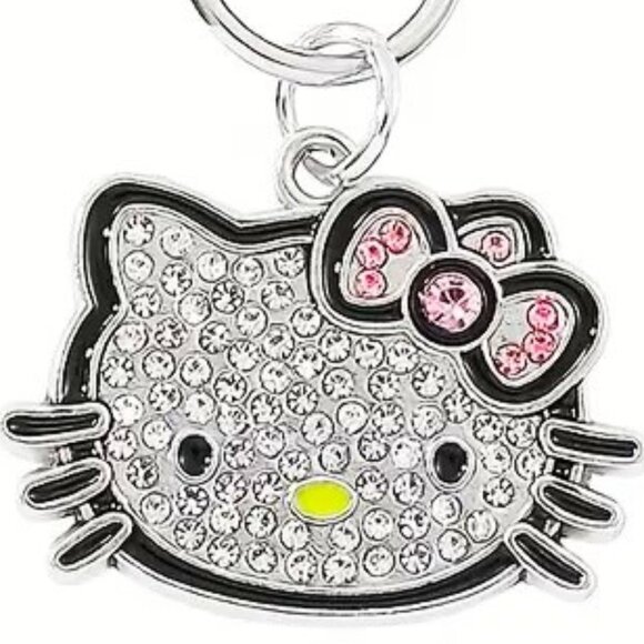 Hello Kitty Bag Charm Keychain Purse Rhinestones Trendy Stylish Glam Fun Sanrio - Picture 2 of 3